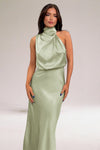 Amalia | Women's Halter Neck Dress with Adjustable Straps and Flowy Design