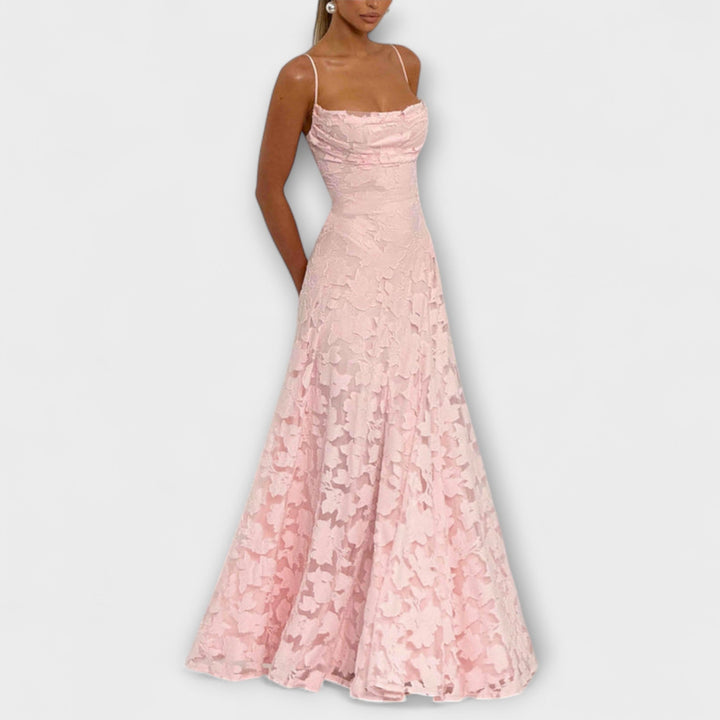 Arabella | Elegant Floral Lace Maxi Dress for Special Events