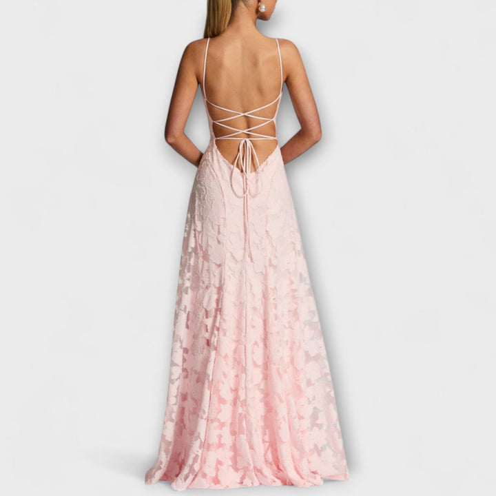 Arabella | Elegant Floral Lace Maxi Dress for Special Events