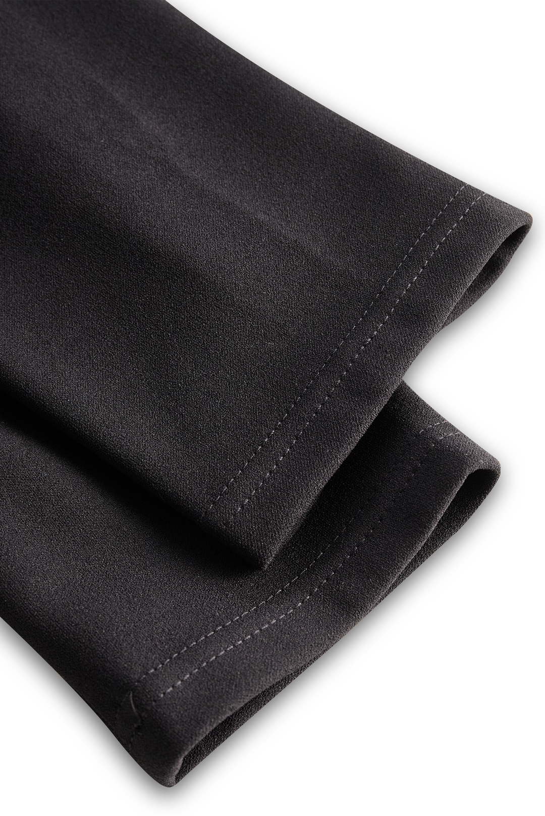 Ariana | Elegant Black Sheath Dress with Belt and Mandarin Collar