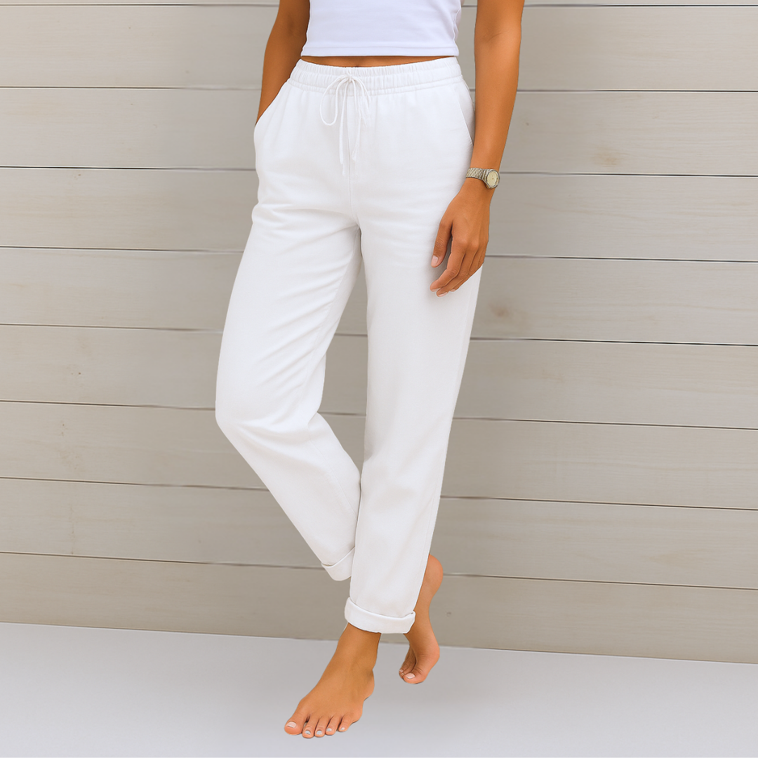 Veda | Breathable Trousers with Elastic Waist and Relaxed Fit