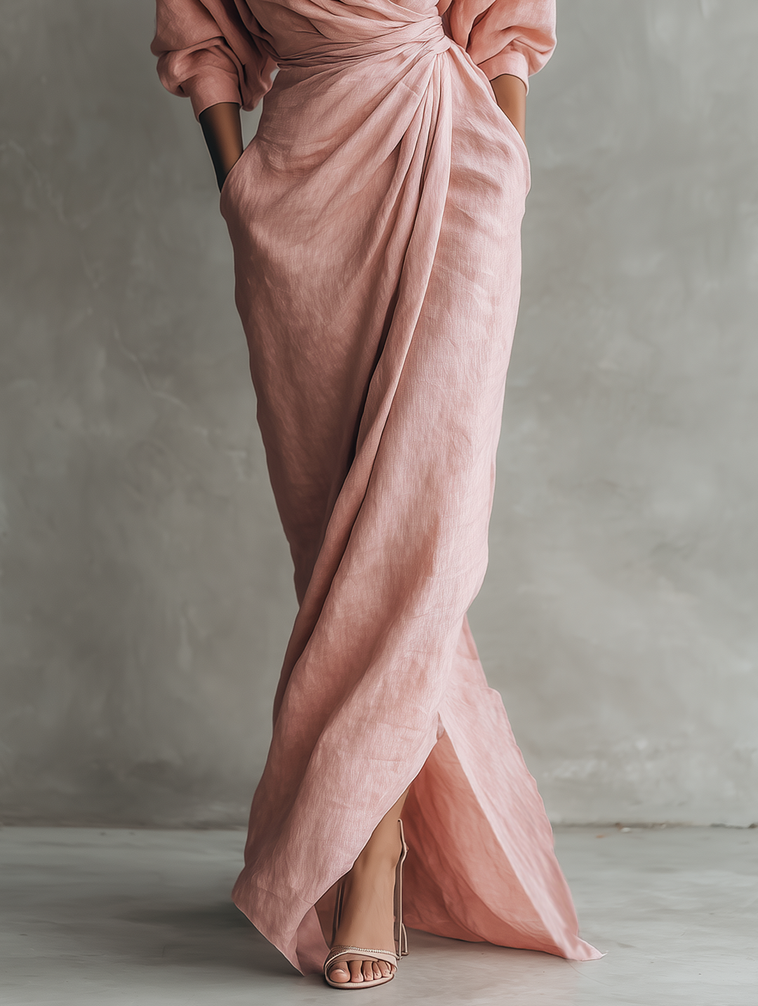 Katherine | Minimalist V Neck Sleeveless Casual Maxi Dress