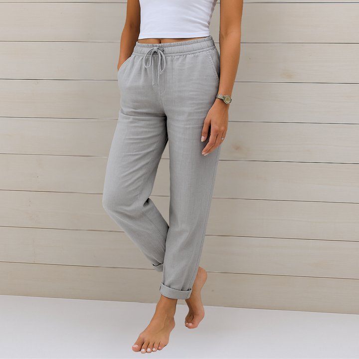 Veda | Breathable Trousers with Elastic Waist and Relaxed Fit