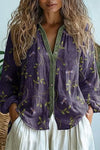 Katness | Women's Relaxed Blouse with Nature Print