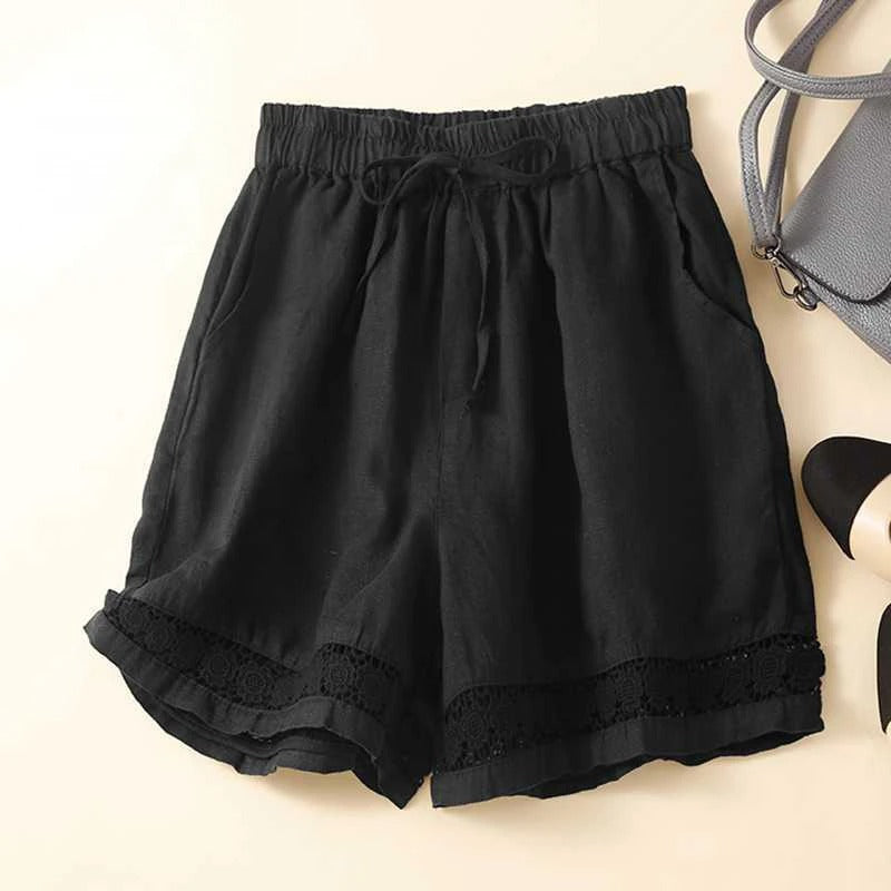 Willow | Floral Shorts with Elastic Waist and Lightweight Fabric