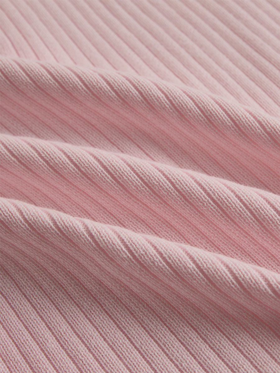 Rosalie | Elegant Pink V-neck Single-breasted Knitted Mini Dress