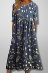 Amelia | Women's Floral Midi Dress with Relaxed Fit and Soft Fabric