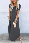 Wisteria | Women's Casual Maxi Dress with Round Neck and Summer Style
