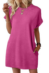 Mabeline | Women's Mini Dress with Crew Neck and Short Sleeves