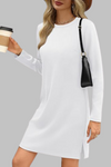 Reina | Women's Long Sleeve Round Neck Dress with Relaxed Fit and Versatile Style