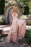 Alexa | The Scarlette Dress in Peach Tapestry