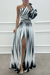 Elaria | Women's Asymmetric Maxi Dress with One Shoulder Design and Elegant Style