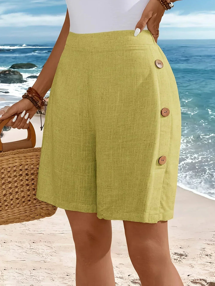 Sadie | Button-Up Shorts with Relaxed Fit and Adjustable Waist