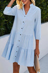 Hallie | Women's Summer Dress with Check Pattern and Short Sleeves