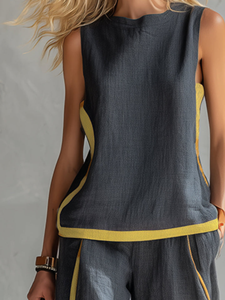 Amara | Elegant And Casual Vest And Pants Set
