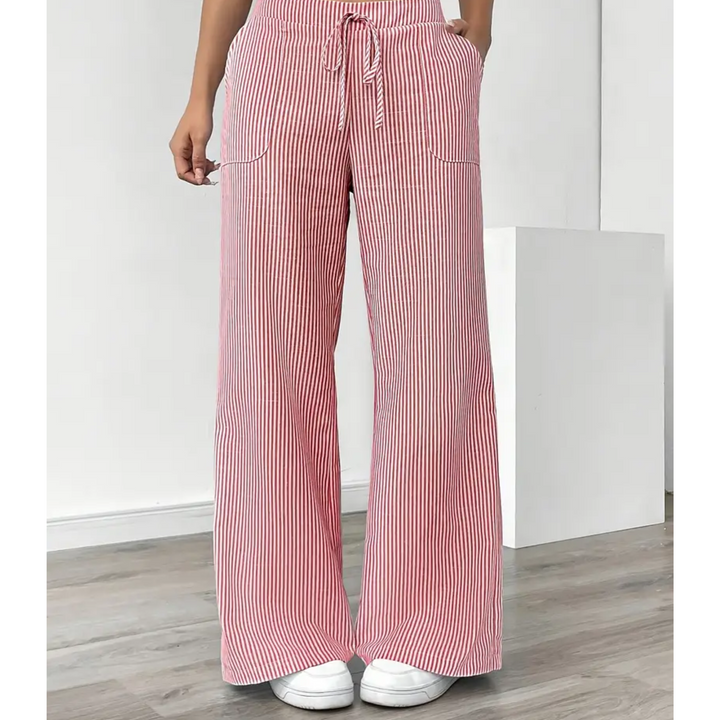 Victoria | Striped Trousers with Pockets and Relaxed Fit