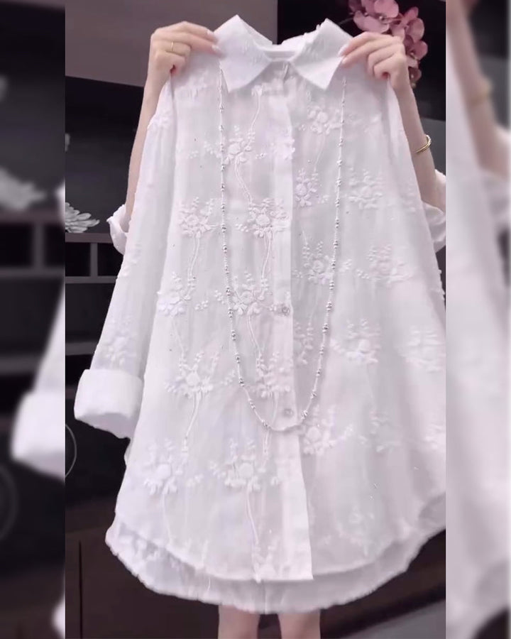 Merritt | Floral Shirt with Dropped Shoulders