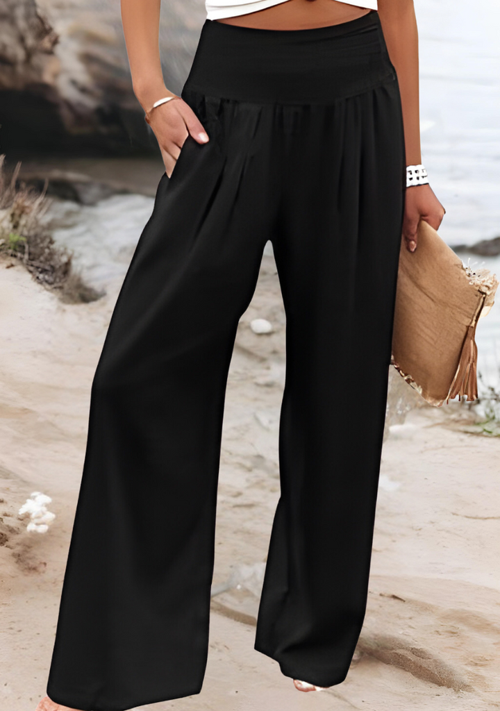 Kaia | Beach Trousers with Wide Legs and Lightweight Fabric