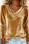 Alina | Drape-Neck Top with Soft Fabric