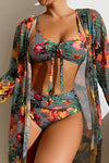 Juanita | Tropical Print Bikini Set with Cover-Up