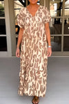 Jade | Women's V Neck Midi Dress with Flowy Draped Design and Evening Style