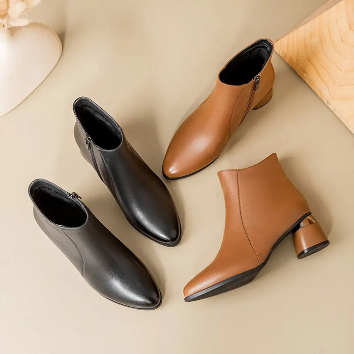 Nyla | Elegant Side-Zip Ankle Boots for Women