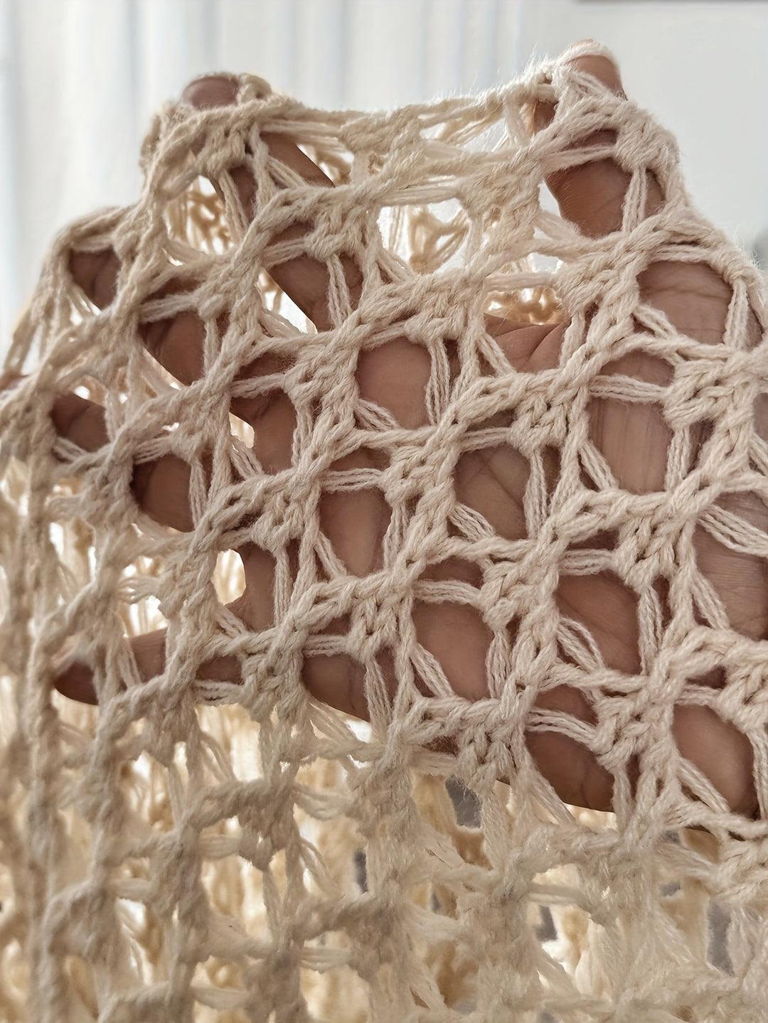 Everly | Open Knit Cardigan with Drape Design