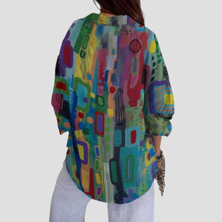 Vivica | Blouse with Geometric Pattern