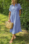 Hadleigh | Women's Button-Up Shirt with Striped Pattern and Classic Fit