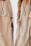 Women's Two-Piece Maxi Dress with Short Sleeve Top and Versatile Style