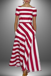 Marcia | Handcrafted Striped Maxi Dress