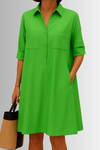 Odette | Women's Button Dress with Lightweight Fabric and Versatile Style