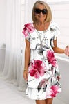 Mia™ | Ruffled Floral Pleated Dress
