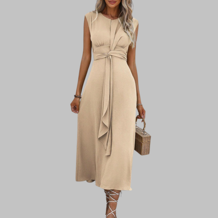 Bridgette | Elegant Sleeveless Round Neck Maxi Dress