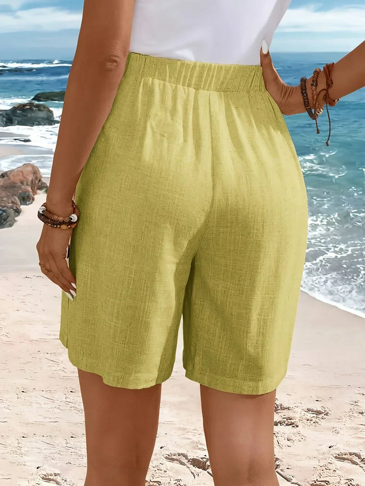 Sadie | Button-Up Shorts with Relaxed Fit and Adjustable Waist