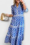 Jasmine | Women's Midi Dress with Chain Pattern and Sleeveless Design