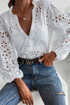 Juliette | Floral Long-Sleeve Blouse with Button Closure
