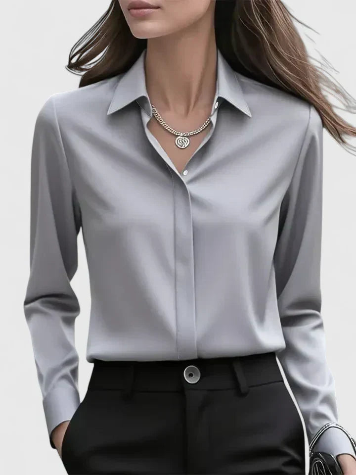 Maren | Button Down Shirt with Concealed Placket