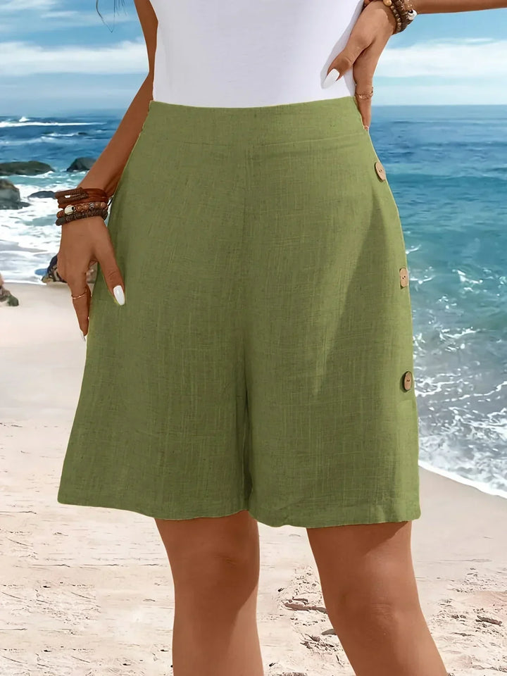 Sadie | Button-Up Shorts with Relaxed Fit and Adjustable Waist