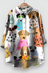 Geraldine | Women's Shirt with Dog Print