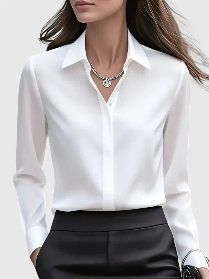 Maren | Button Down Shirt with Concealed Placket