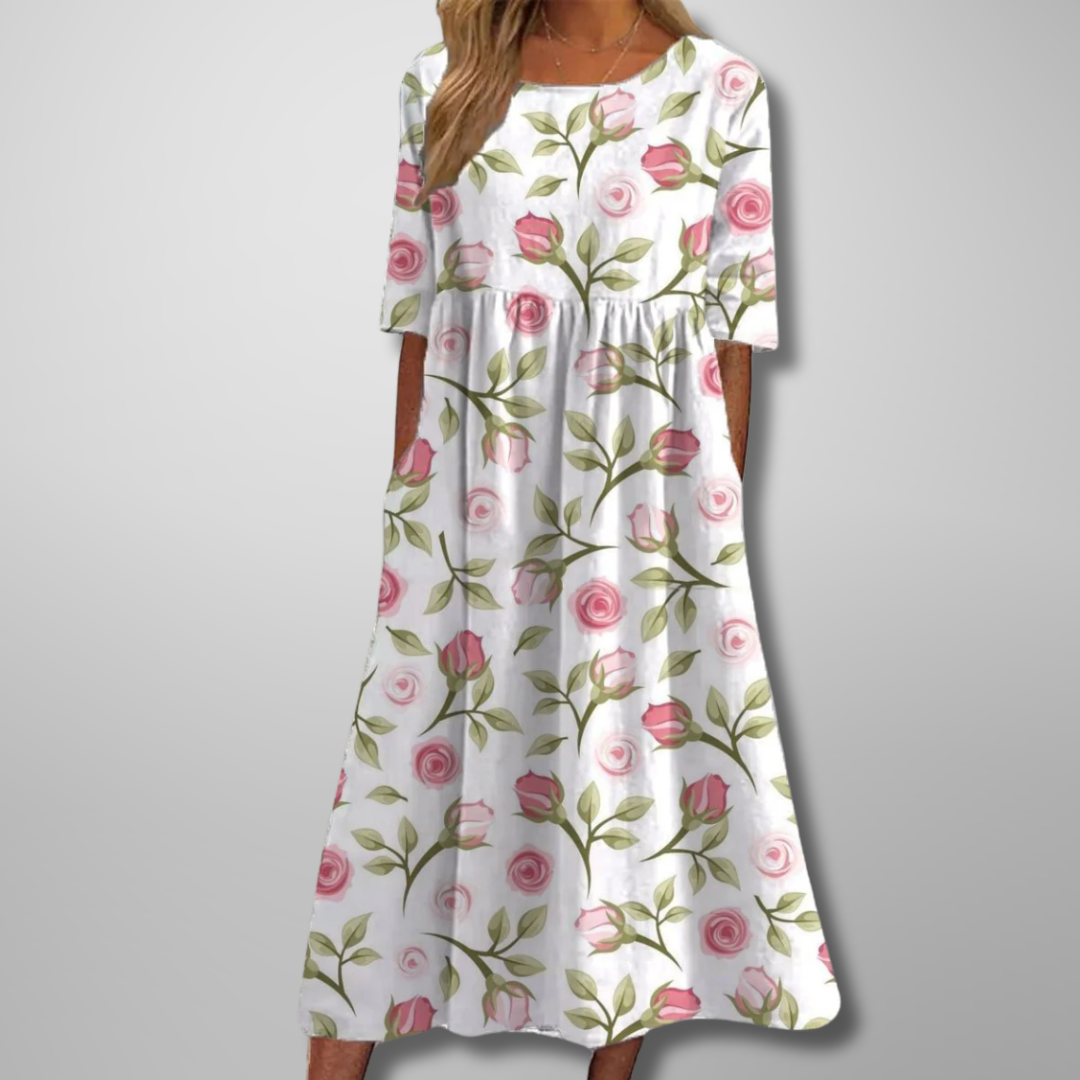 Gail | Relaxed Floral Midi Dress