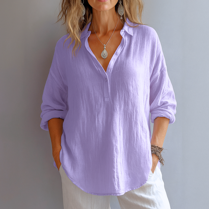 Liora | Blouse with Short Sleeves and Lightweight Fabric