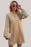 Liorabelle | Women's Polka Dot Mini Dress with Short Sleeves and A-Line Cut