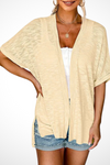 Wren | Flowing Short Sleeve Cardigan with Open Front