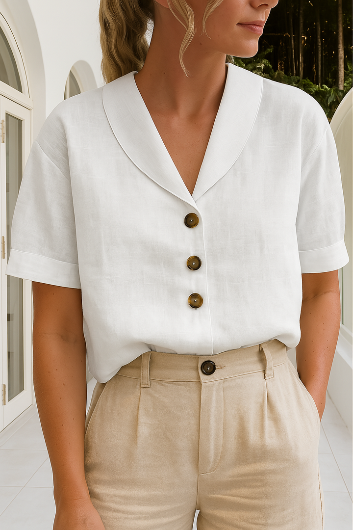 Rosalie | Blouse with Short Sleeves and Lightweight Fabric
