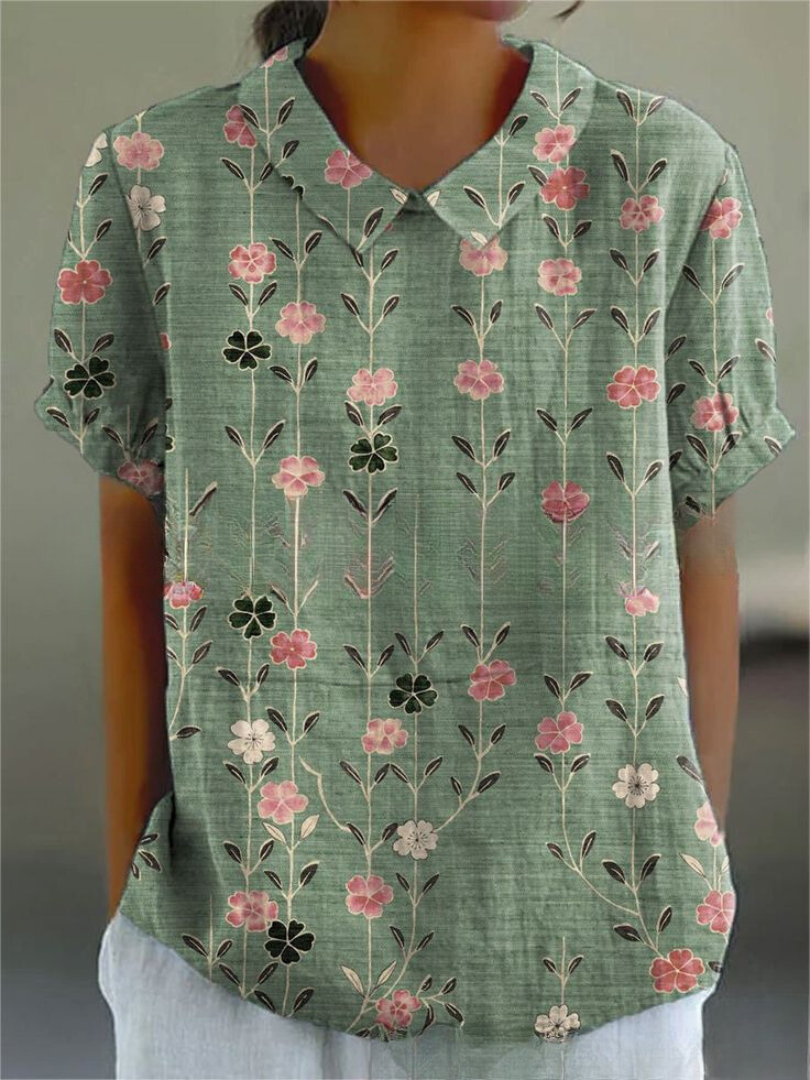 Nancy | Floral Shirt and fashion-forward
