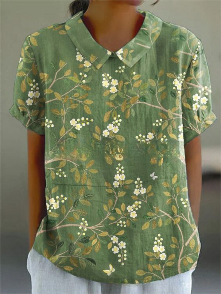 Nancy | Floral Shirt and fashion-forward