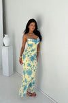 Sorelle | Women's Floral Maxi Dress with Flowing Skirt and Short Sleeves