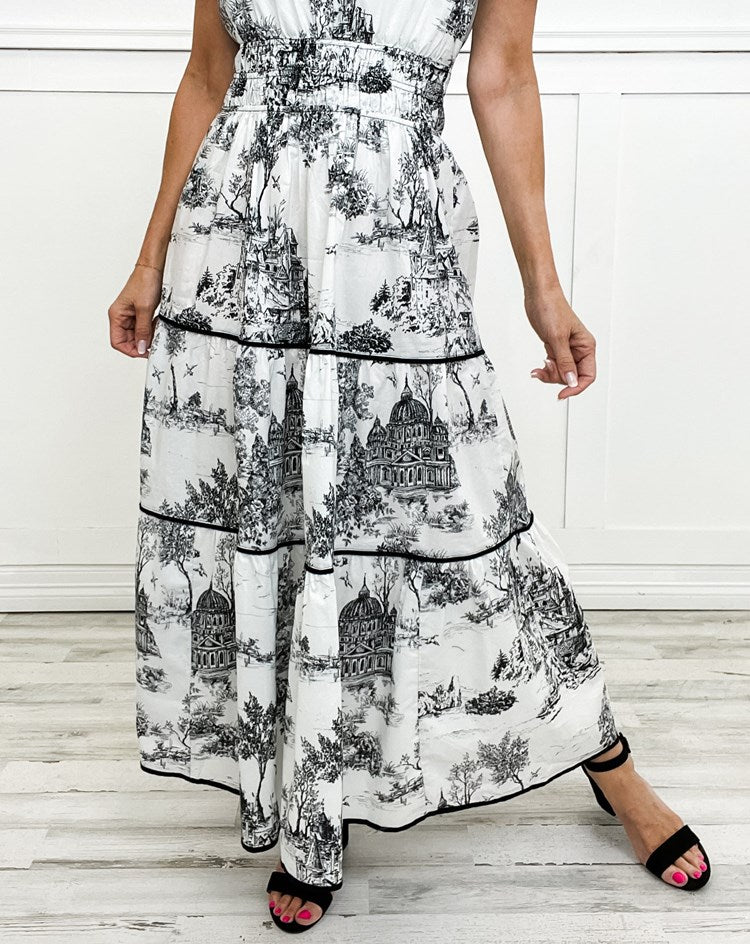 Felicity | Classic Toile Maxi Dress